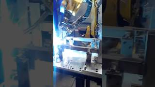 The anti spatter dip at the end 👌robot welding industrial asmrsounds [upl. by Llenroc]