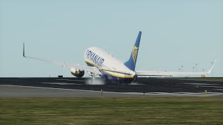 Pilot Successfully Avoids Tail Strike During Landing XP11 [upl. by Uwkuhceki]