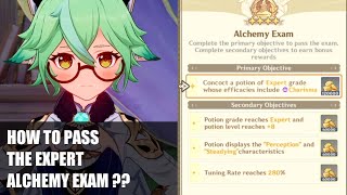 How to pass Expert Alchemy Exam  Alchemical Ascension  Genshin Impact [upl. by Tedi]