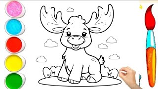 How to Draw a Stag Easy StepbyStep Deer Drawing Tutorial for Beginners  Learn to Draw Quickly [upl. by Carlock862]