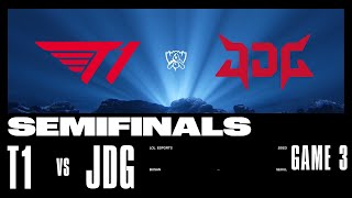 JDG vs T1  Game 3  SEMIFINALS Stage  2023 Worlds  JDG Intel Esports Club vs T1 2023 [upl. by Yelrac]