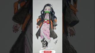 My best Nezuko drawing  demon slayer art tiktok lainahsart shorts [upl. by Dickman]