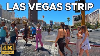 Las Vegas Strip Walk  June 2024 [upl. by Lerej551]