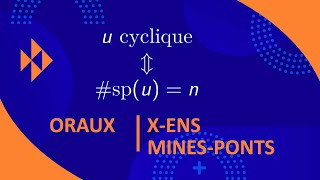 Réduction Endomorphismes cycliques et Valeurs propres deux à deux distinctes [upl. by Salas]