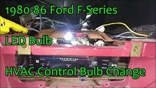 198086 Ford FSeries HVAC Bulb Change to LED [upl. by Joappa]