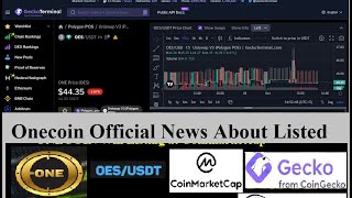 Onecoin Official Biggest News  ONECOIN listed on coinmarketcap  ONECOIN listed on Geckoterminal [upl. by Margette]