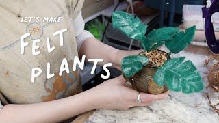 How to felt a monstera plant A needle felting tutorial [upl. by Ximenez]