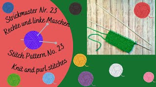 Strickmuster Nr 23 Stitch Pattern No 23 [upl. by Dhiren]