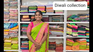 Diwali best sarees collection nithitex elampillai sarees [upl. by Gnos]