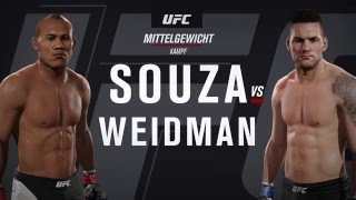 Ranked Fight vs a Subscriber Weidman vs Souza  EA SPORTS UFC 2 [upl. by Alba]