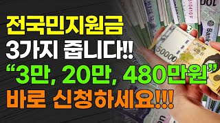 전국민 정부지원금 3가지 확인하세요 3만 20만 480만원까지 바로 신청하세요 [upl. by Nirda143]