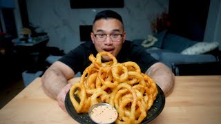 The Best ONION RING Recipe  You Dont Need Much Ingredients MUKBANG [upl. by Lewls]