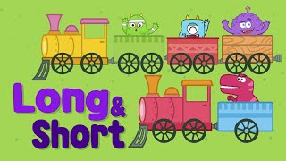 long longer longest song for kids  Lets learn long and short with ABC monsters [upl. by Yrok83]