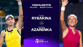 Elena Rybakina vs Victoria Azarenka  2024 Miami Semifinal  WTA Match Highllghts [upl. by Tshombe649]