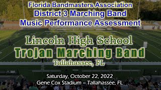 2022 FBA District 3 Marching Band MPA – Lincoln HS Trojan Marching Band [upl. by Aenea]