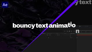 Bouncy Text Animation in After effects Tutorial [upl. by Nilerual]