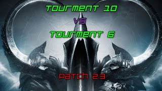 Diablo 3 Reaper of Souls  ► Tourment 10 VS Tourment 6 PTR patch 23 [upl. by Notlrahc]