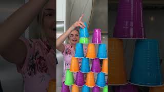 Cup Stacking Game To Reveal The Gender Of Our Baby🤯 [upl. by Cyprian608]