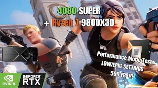 Ryzen 7 9800X3D  RTX 4080 Super – Fortnite Reload Ranked Performance Mode LowEpic Benchmark 1080P [upl. by Paris749]