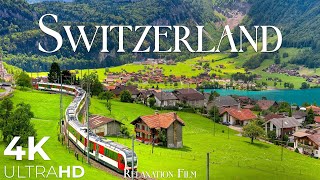 SWITZERLAND • 4K Relaxation Film Winter to Spring • Relaxing Music  Nature 4k Video UltraHD [upl. by Jason]