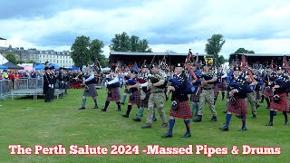 The Massed Pipes amp Drums close the City of Perth salute 2024 [upl. by Parsons]