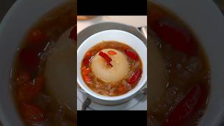 Tremella and Pear Soup cooking asmr ytshots shorts [upl. by Ahsener892]