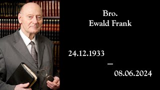 20240616 1000 EN Memorial service Bro Ewald Frank [upl. by Eremihc]