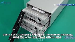 지테크놀로지 GRAID Thunderbolt 3 포맷 데이터 복구  맥 복구 [upl. by Tirma31]