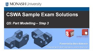 SolidWorks CSWA Practice Exam Solutions Part 5 Q5 Part Modelling p3 [upl. by Aelyak]