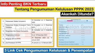 Info Penting BKN Terbaru Tentang Pengumuman Kelulusan PPPK 2023  Apakah Ditunda Cek Sekarang [upl. by Ahsikrats]