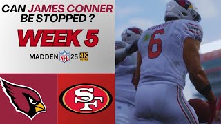 Arizona Cardinals Vs San Francisco 49ers  Week 5  Madden 25  4K [upl. by Bui]