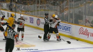 Radko Gudas vs Jeremy Lauzon Nov 14 2023 [upl. by Camm]