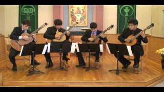 Laideronnette Imperatrice des Pagodes by Ravel for Guitar Quartet [upl. by Hairacaz515]