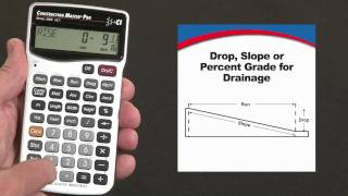 How to do Drop or Slope Calculations  Construction Master Pro [upl. by Art]