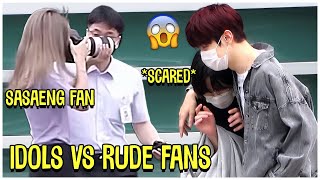 Kpop Idols vs Rude fans BTS BLACKPINK NEWJEANsIVE [upl. by Bowne]