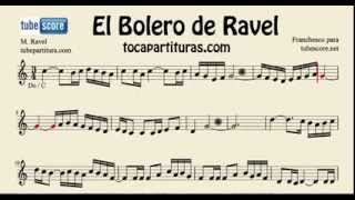 Ravel´s Bolero Sheet Music for flute violin and oboe [upl. by Ellenehs]