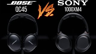 Bose QC45 VS Sony WH1000XM4  ANC Headphone Comparison [upl. by Navac]