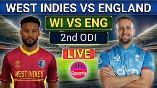 WI vs ENG Live  2nd ODI Match Score  West Indies Vs England Live  Windies Cricket ENG 22 OVERS [upl. by Fredi469]