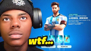 iShowSpeed Reacts To Messi In Fortnite [upl. by Nnilsia155]