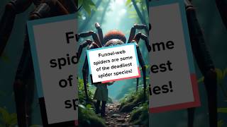 Funnelweb spiders are some of the deadliest spider species facts funnelwebspidersanimalsshorts [upl. by Teleya]