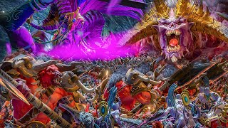 SLAANESH vs KHORNE  Total War WARHAMMER 3 Cinematic Battle [upl. by Jaquelyn]