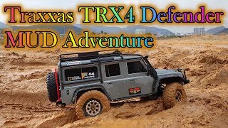 RC car Traxxas TRX4 Defender mud adventure [upl. by Nahtnahoj]