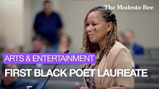 Modesto Appoints First Black Poet Laureate Hear Her Poem “Poetry Lives Herequot [upl. by Noiztneb]