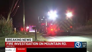 BREAKING Crews investigate Mountain Road fire in Suffield [upl. by Atrebla]