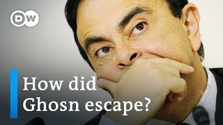 ExNissan CEO Carlos Ghosn flees trial in Japan for Lebanon  DW News [upl. by Ravid]