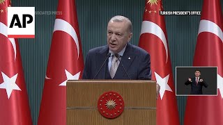 Turkish President Erdogan accuses Western nations of double standards [upl. by Eliak385]