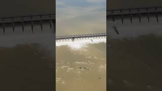 Tb dam broken gate 19 aerial view  Flood situation  Hospet [upl. by Neitsabes604]