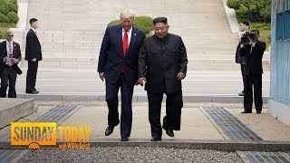 Trump Becomes 1st Sitting US President To Step Into North Korea  Sunday TODAY [upl. by Ashling510]