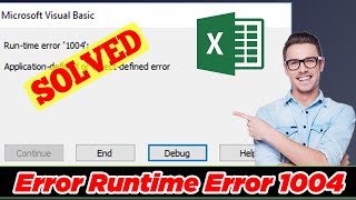 Cara Mengatasi Microsoft Virtual Basic VBA Runtime Error Dengan Kode 1004 di Excel [upl. by Ennaylloh]