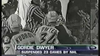 Gordie Dwyer 23 game suspension incident [upl. by Cypro265]